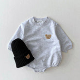 Teddy bear onesie - Baby Girl Romper in Lilac.